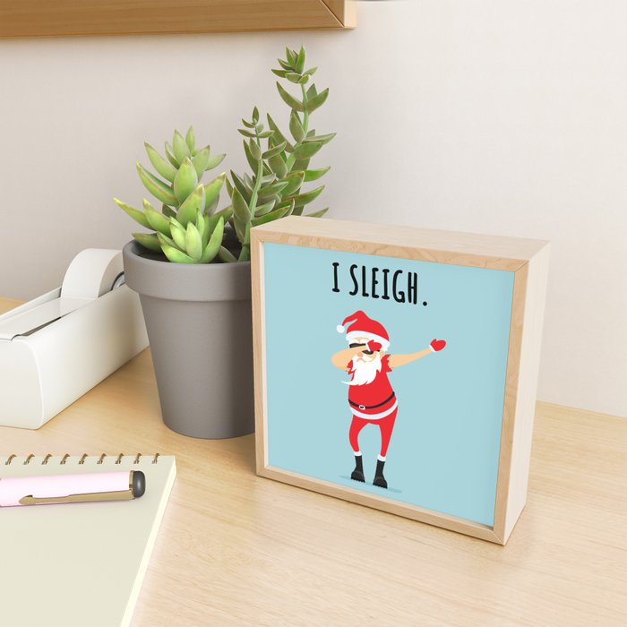 Dabbing Santa I Sleigh Mini Art Print Gallery Image 2