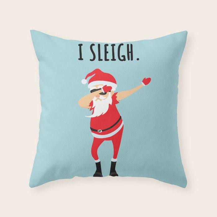 Dabbing Santa I Sleigh Throw Pillow Gallery Image 6