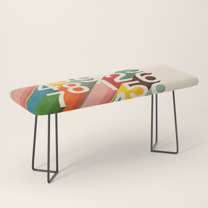 Retro Numbers Bench Gallery Image 1