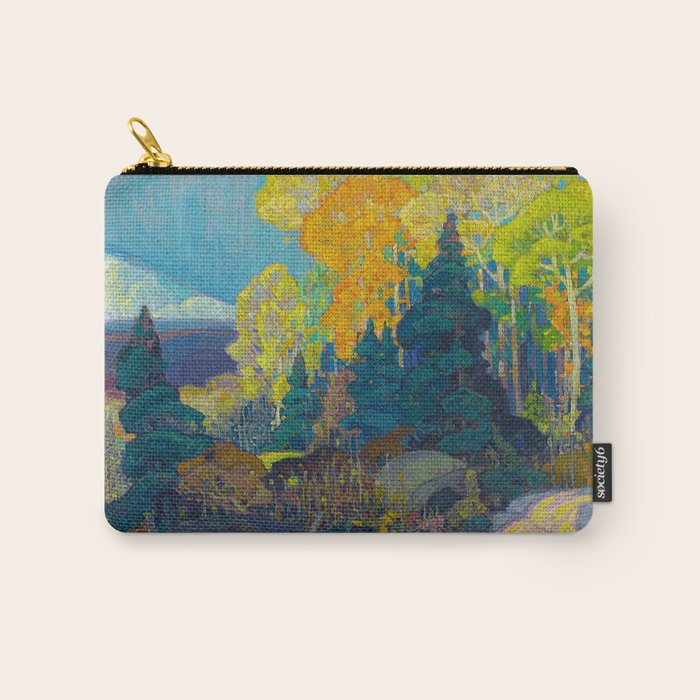 Canadian Landscape Franklin Carmichael Art Nouveau Post-Impressionism Autumn Hillside Carry All Pouch Gallery Image 1
