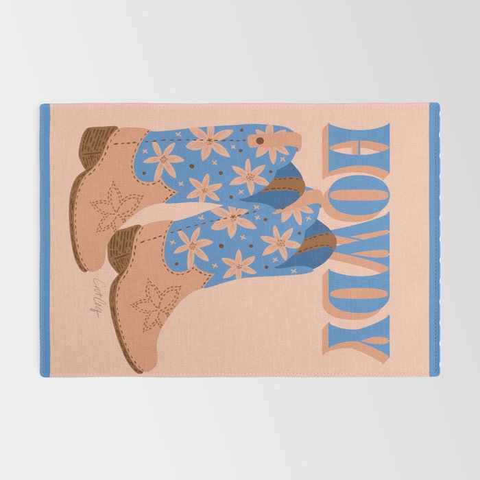 Howdy Cowgirl - Blue & Peach Rug Gallery Image 2