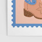 Howdy Cowgirl - Blue & Peach Poster Gallery Image 3