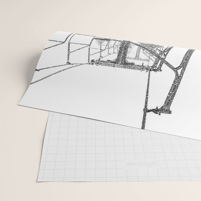 Snow Lift // Ski Chair Lift Colorado Mountains Black and White Snowboarding Vibes Photography Wrapping Paper Gallery Image 2