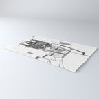 Snow Lift // Ski Chair Lift Colorado Mountains Black and White Snowboarding Vibes Photography Rug Gallery Image 3