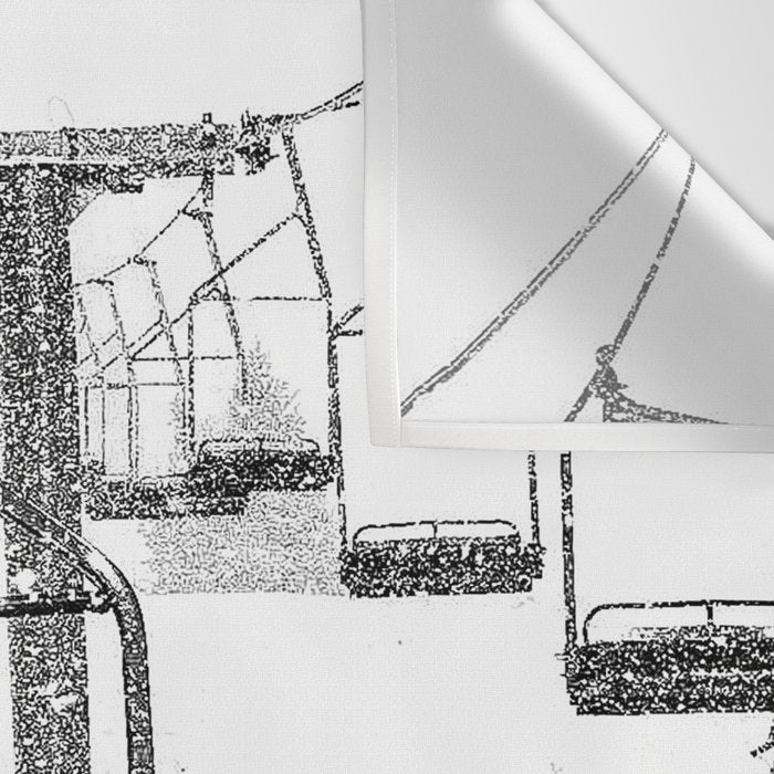 Snow Lift // Ski Chair Lift Colorado Mountains Black and White Snowboarding Vibes Photography Wall Tapestry Gallery Image 3