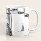 Snow Lift // Ski Chair Lift Colorado Mountains Black and White Snowboarding Vibes Photography Coffee Mug Gallery Image 1