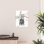 Snow Lift // Ski Chair Lift Colorado Mountains Black and White Snowboarding Vibes Photography Poster Gallery Image 2