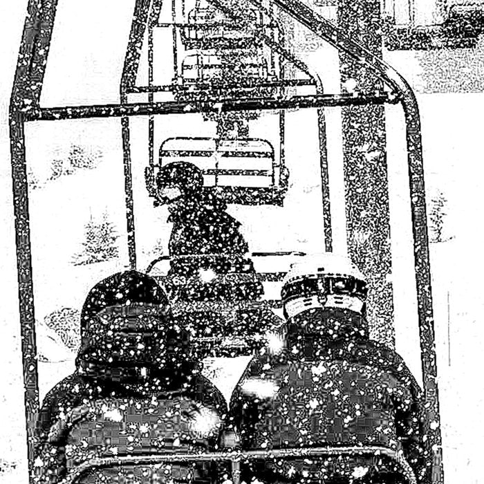 Snow Lift // Ski Chair Lift Colorado Mountains Black and White Snowboarding Vibes Photography Coffee Mug Gallery Image 2
