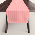 Cozy Blush Pink Ultra Fine Pastel Stripe Pattern  Table Runner Gallery Image 1