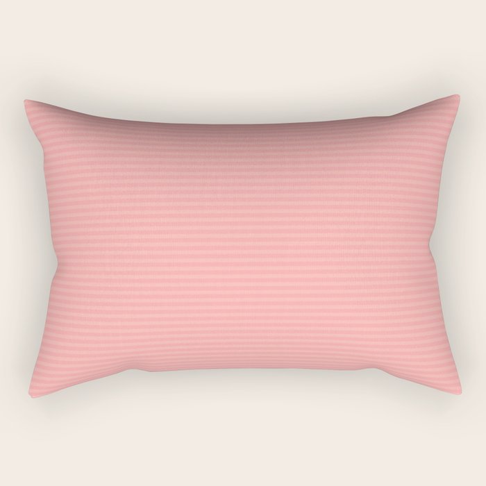 Cozy Blush Pink Ultra Fine Pastel Stripe Pattern  Rectangular Pillow Gallery Image 2