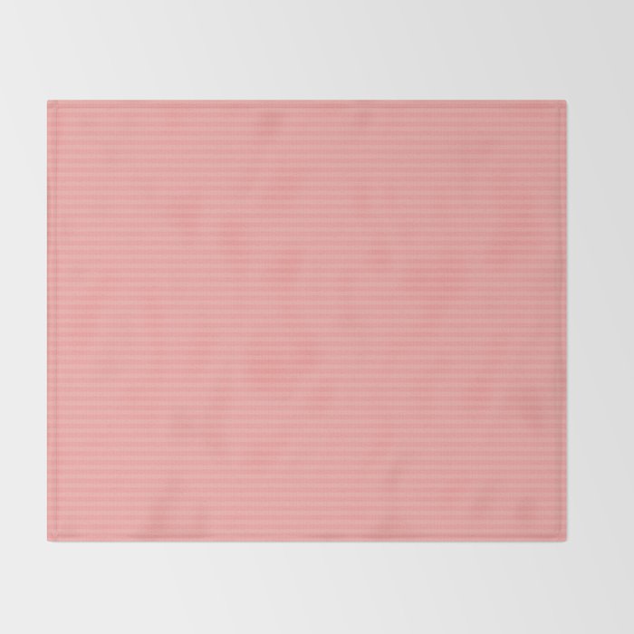 Cozy Blush Pink Ultra Fine Pastel Stripe Pattern  Throw Blanket Gallery Image 2