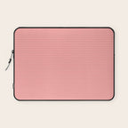 Cozy Blush Pink Ultra Fine Pastel Stripe Pattern  Laptop Sleeve Gallery Image 1