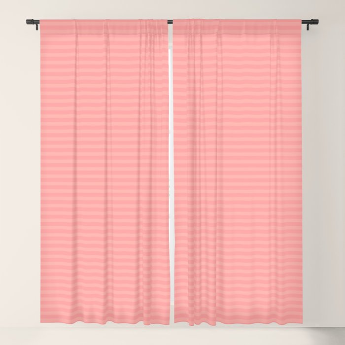 Cozy Blush Pink Ultra Fine Pastel Stripe Pattern  Window Curtain Gallery Image 1