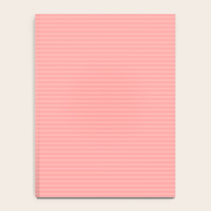 Cozy Blush Pink Ultra Fine Pastel Stripe Pattern  Notebook Gallery Image 4