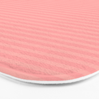 Cozy Blush Pink Ultra Fine Pastel Stripe Pattern  Bath Mat Gallery Image 3