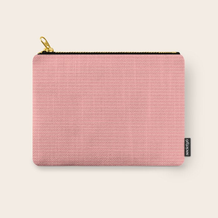 Cozy Blush Pink Ultra Fine Pastel Stripe Pattern  Carry All Pouch Gallery Image 1