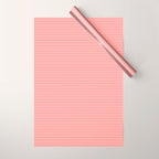 Cozy Blush Pink Ultra Fine Pastel Stripe Pattern  Wrapping Paper Gallery Image 1