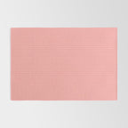 Cozy Blush Pink Ultra Fine Pastel Stripe Pattern  Rug Gallery Image 2