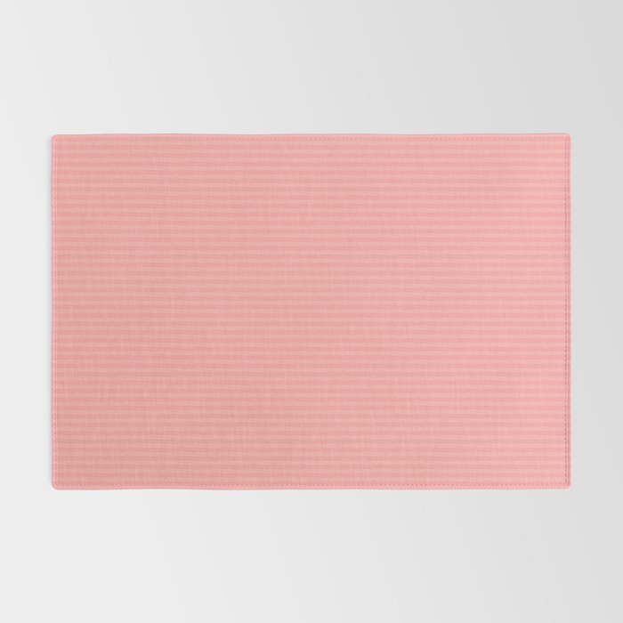 Cozy Blush Pink Ultra Fine Pastel Stripe Pattern  Rug Gallery Image 2