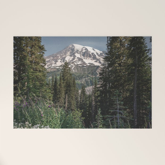 Mount Rainier Wanderlust II - Pacific Northwest Mountain Adventure Welcome Mat Gallery Image 1