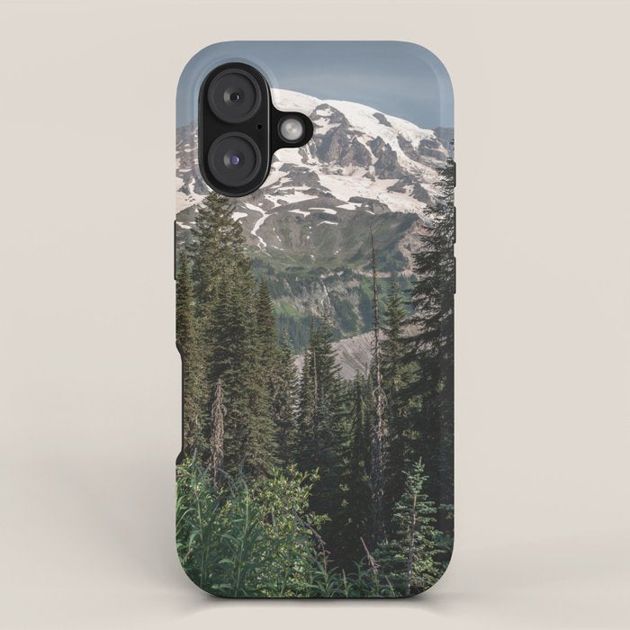 Mount Rainier Wanderlust II - Pacific Northwest Mountain Adventure iPhone Case Gallery Image 1