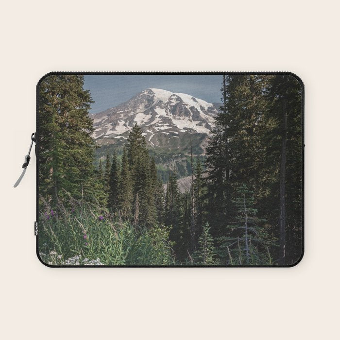 Mount Rainier Wanderlust II - Pacific Northwest Mountain Adventure Laptop Sleeve Gallery Image 1