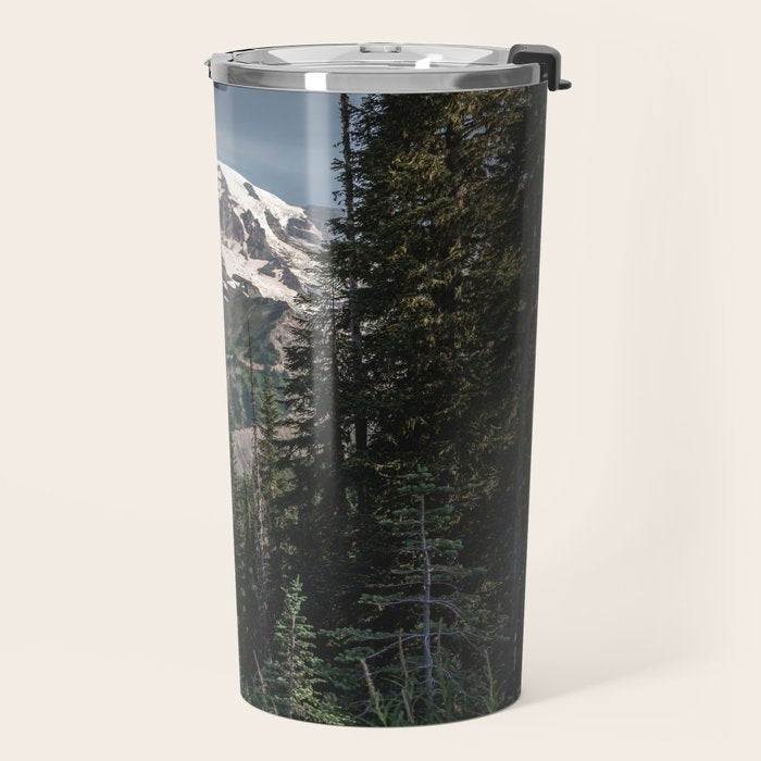 Mount Rainier Wanderlust II - Pacific Northwest Mountain Adventure Travel Mug Gallery Image 2