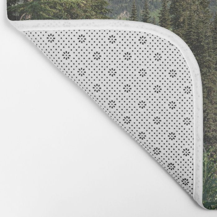 Mount Rainier Wanderlust II - Pacific Northwest Mountain Adventure Bath Mat Gallery Image 2