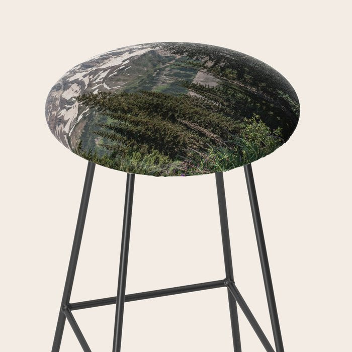Mount Rainier Wanderlust II - Pacific Northwest Mountain Adventure Stool Gallery Image 2