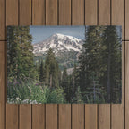 Mount Rainier Wanderlust II - Pacific Northwest Mountain Adventure Outdoor Rug Gallery Image 1