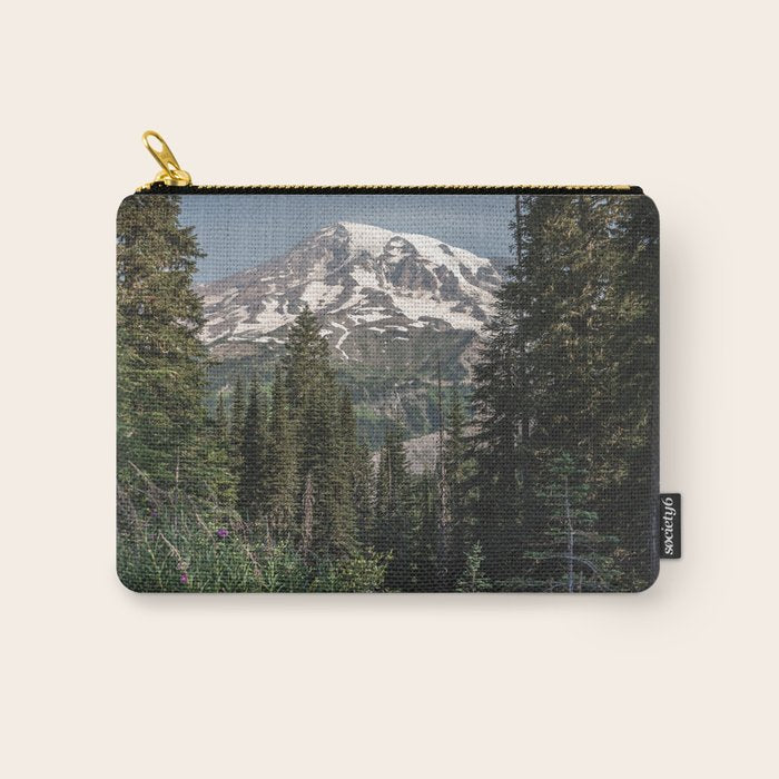Mount Rainier Wanderlust II - Pacific Northwest Mountain Adventure Carry All Pouch Gallery Image 1