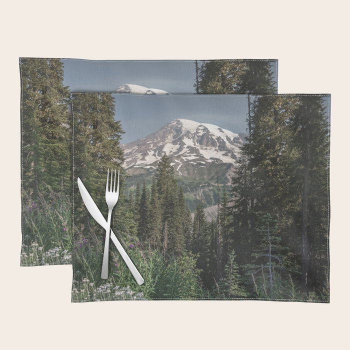 Mount Rainier Wanderlust II - Pacific Northwest Mountain Adventure Placemat Gallery Image 1