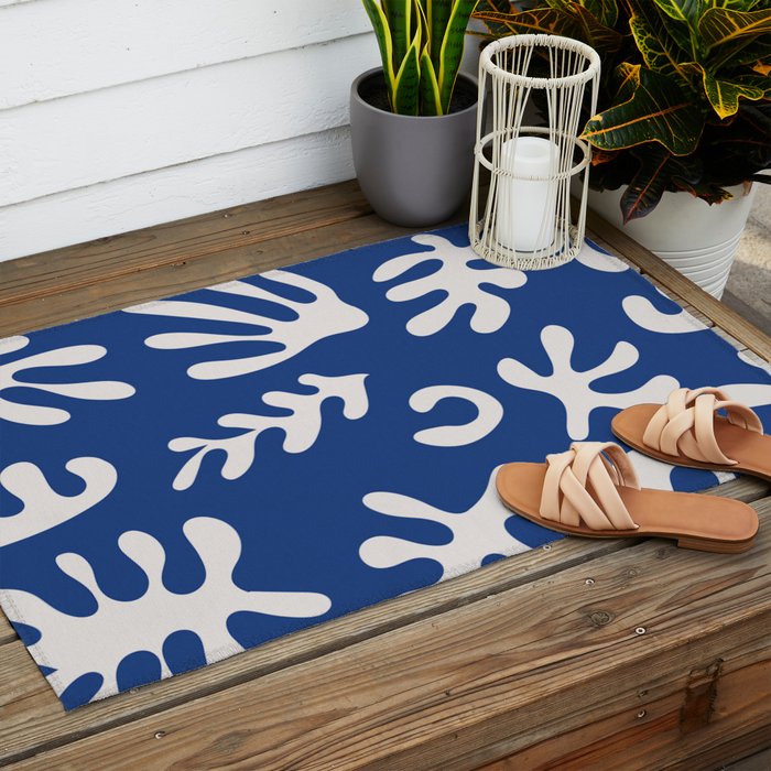 Henri Matisse Organic Cut Out Leaf Shape Pattern Outdoor Rug Gallery Image 2