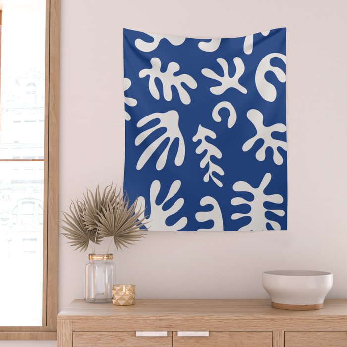 Henri Matisse Organic Cut Out Leaf Shape Pattern Wall Tapestry Gallery Image 2