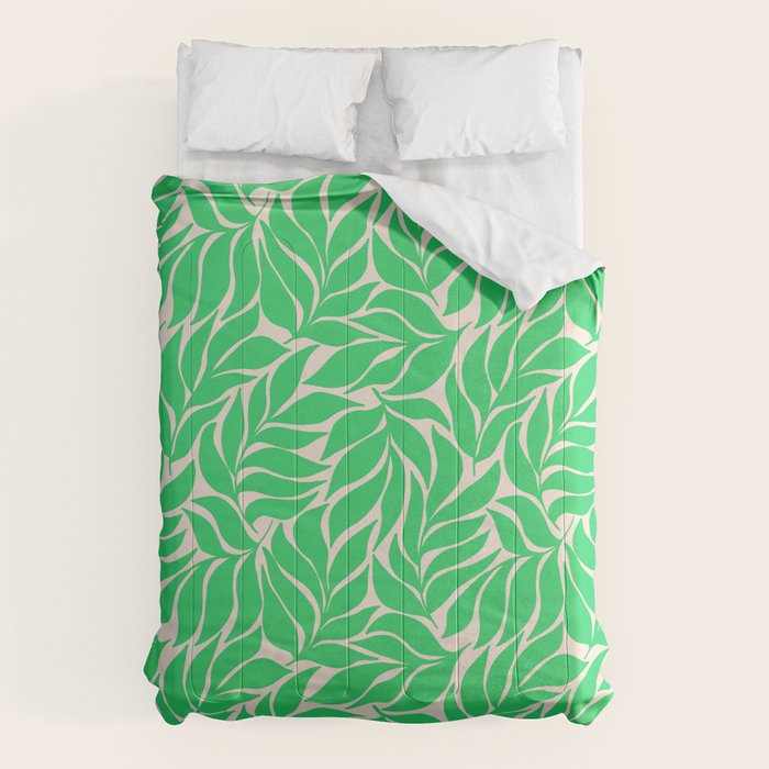 Green Palm Leaves Pattern Comforter Gallery Image 1
