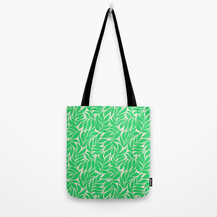 Green Palm Leaves Pattern Tote Bag Gallery Image 2