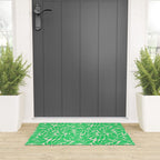 Green Palm Leaves Pattern Welcome Mat Gallery Image 3