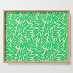 Green Palm Leaves Pattern Serving Tray Gallery Image 1