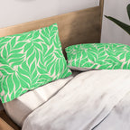 Green Palm Leaves Pattern Pillow Sham Gallery Image 2
