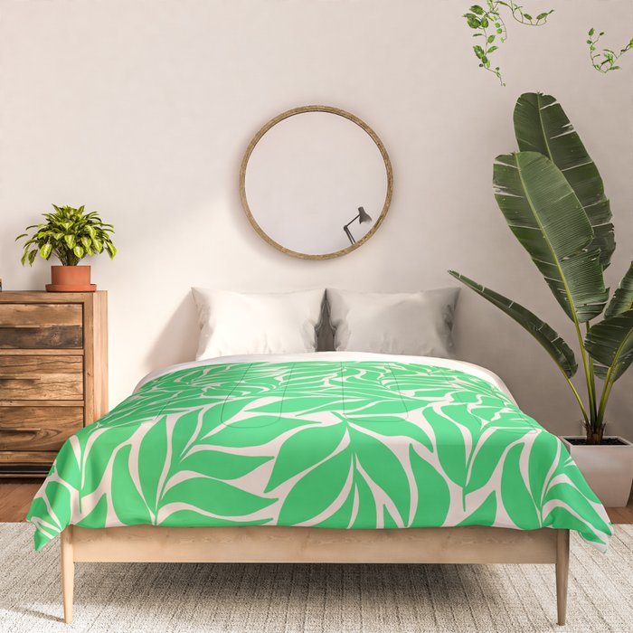 Green Palm Leaves Pattern Comforter Gallery Image 3