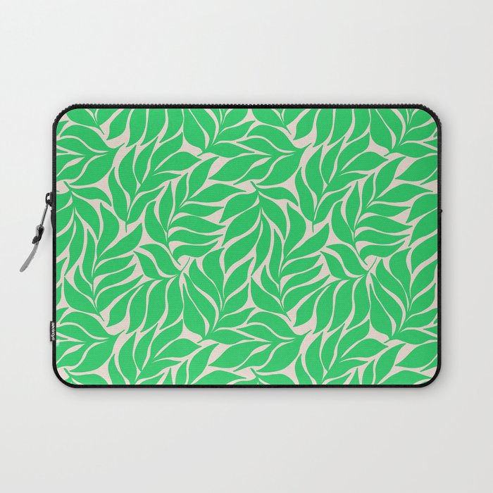 Green Palm Leaves Pattern Laptop Sleeve Gallery Image 1