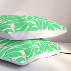 Green Palm Leaves Pattern Pillow Sham Gallery Image 3