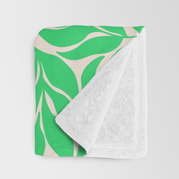 Green Palm Leaves Pattern Throw Blanket Gallery Image 3