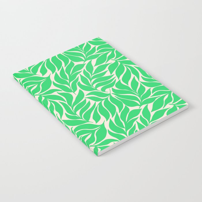 Green Palm Leaves Pattern Notebook Gallery Image 2