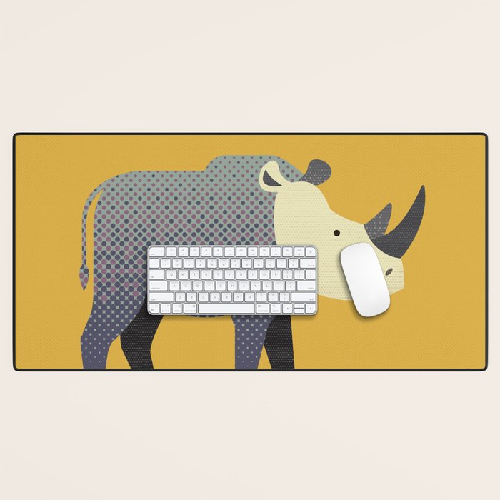 Whimsy Rhinoceros II Desk Mat Gallery Image 1