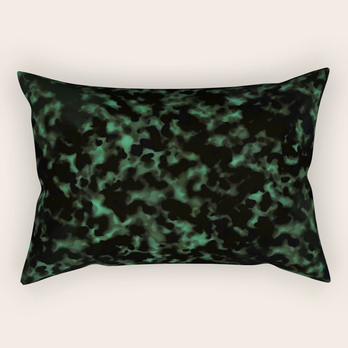 Emerald Green Tortoise Rectangular Pillow Gallery Image 1