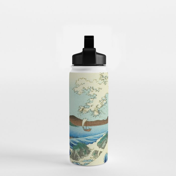 The Sea off Satta in Suruga Province (Suruga Satta kaijo), from the series "Thirty-six Views of Mount Fuji (Fuji sanjurokkei)" by Utagawa Hiroshige Water Bottle Gallery Image 2