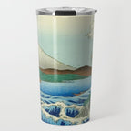 The Sea off Satta in Suruga Province (Suruga Satta kaijo), from the series "Thirty-six Views of Mount Fuji (Fuji sanjurokkei)" by Utagawa Hiroshige Travel Mug Gallery Image 1