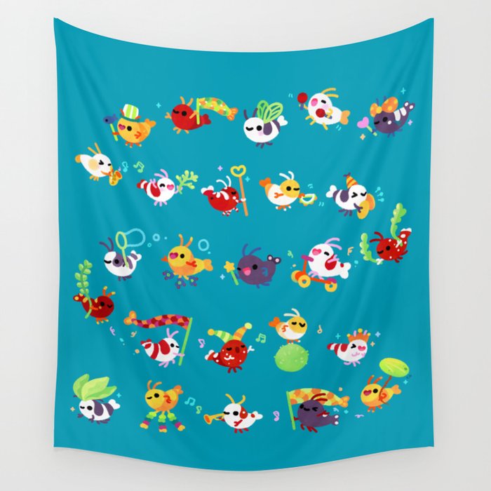 Shrimp march Wall Tapestry Gallery Image 4