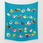 Shrimp march Wall Tapestry Gallery Image 4